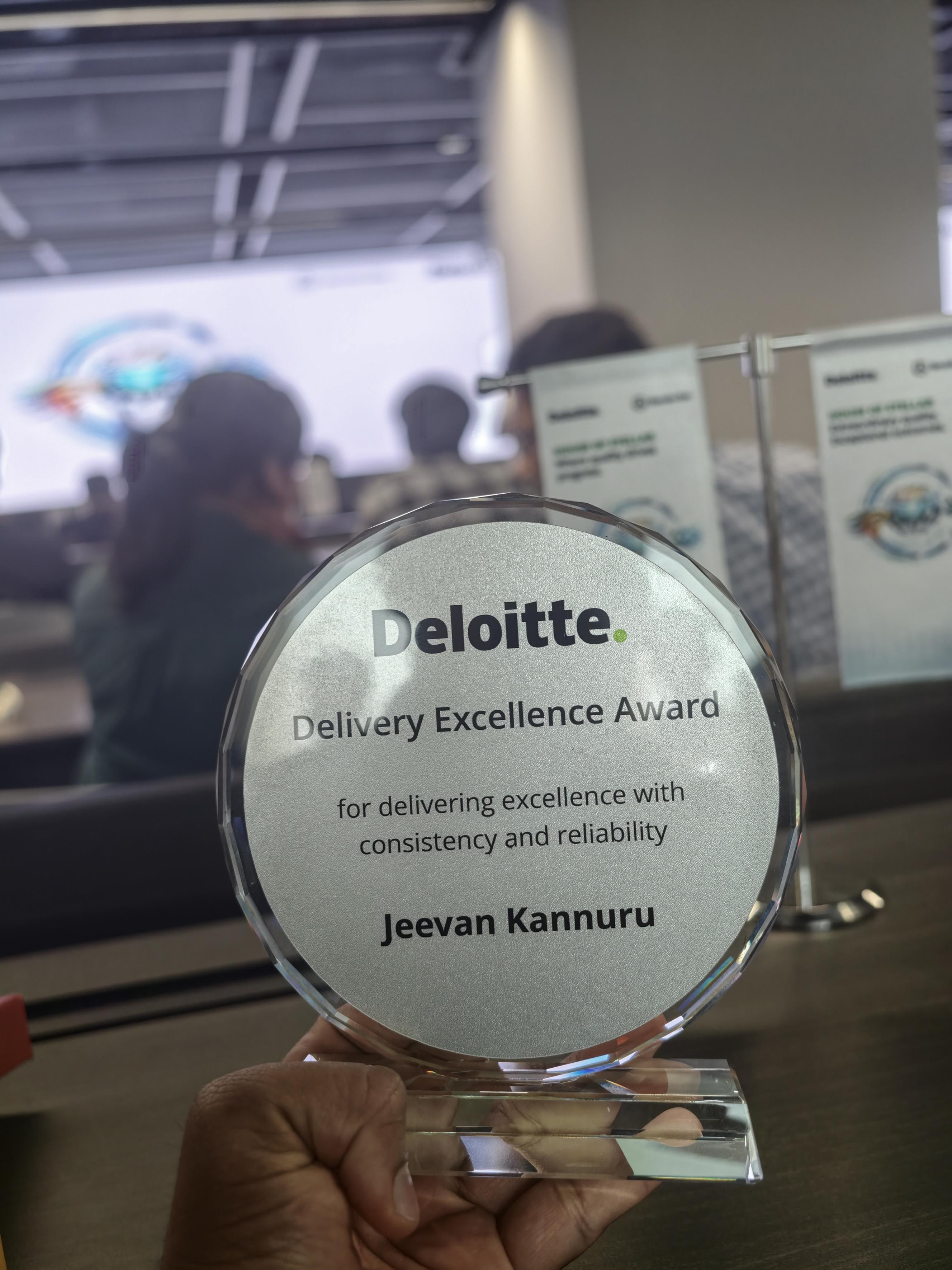 Deloitte Delivery Excellence Award